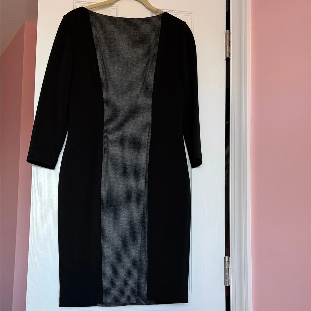 Calvin Klein Black and Gray Striped Dress - Picture 5 of 11